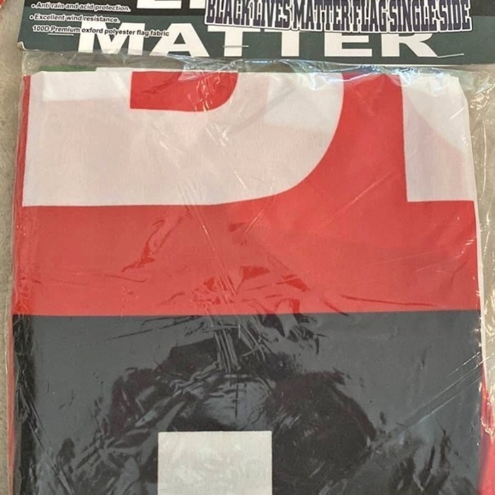 Red and Black Flag Black Lives Matter